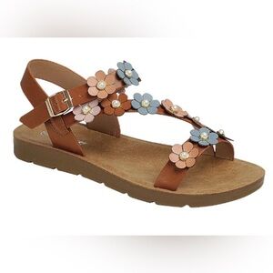 Forever Floral & Pearl Sandals (8.5)